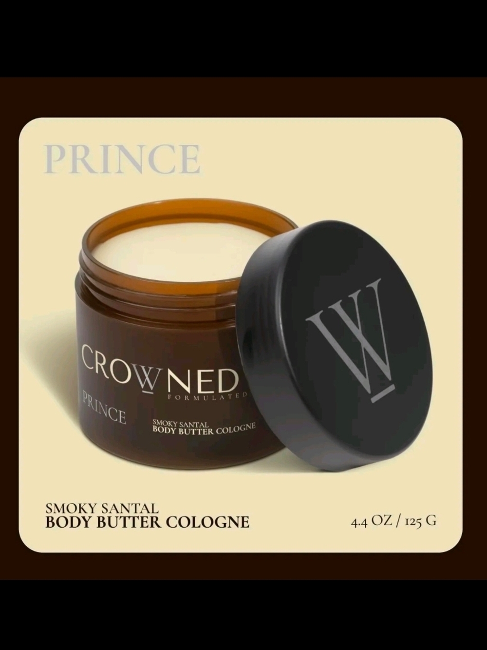 Crowned Skin Prince Smoky Santal Body Butter Cologne Men’s Fragrance